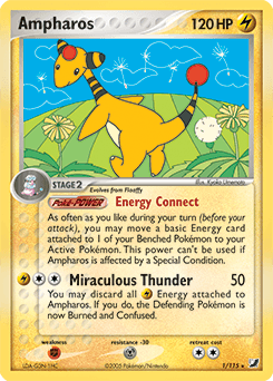 Ampharos Holo - Unseen Forces