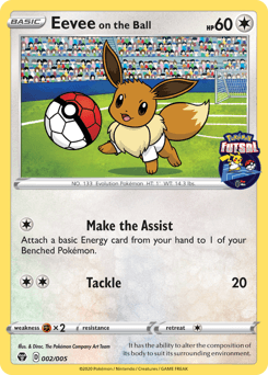 Eevee on the Ball Normal - Pokémon Futsal Collection