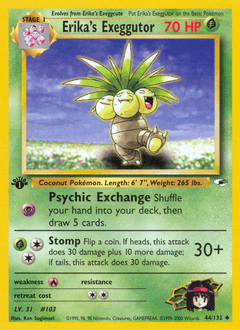 Erika's Exeggutor 1st Edition - Gym Heroes