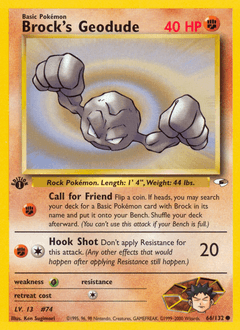 Brock's Geodude 1st Edition - Gym Heroes