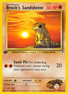 Brock's Sandshrew 1st Edition - Gym Heroes