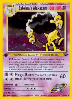 Sabrina's Alakazam 1st Edition Holo - Gym Challenge