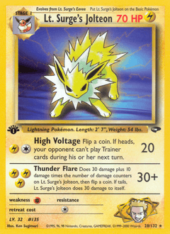 Lt. Surge's Jolteon 1st Edition - Gym Challenge