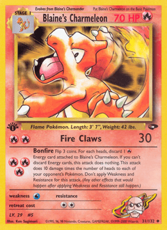 Blaine's Charmeleon 1st Edition - Gym Challenge