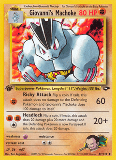 Giovanni's Machoke 1st Edition - Gym Challenge