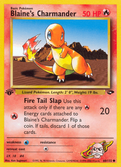 Blaine's Charmander 1st Edition - Gym Challenge