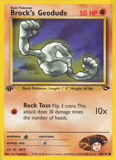 Brock's Geodude 1st Edition - Gym Challenge