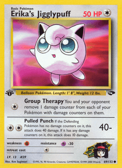 Erika's Jigglypuff 1st Edition - Gym Challenge