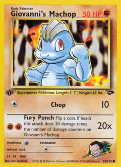 Giovanni's Machop 1st Edition - Gym Challenge