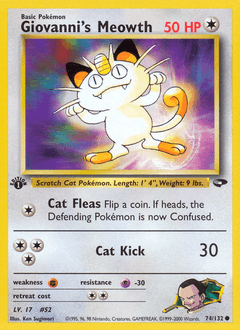 Giovanni's Meowth 1st Edition - Gym Challenge