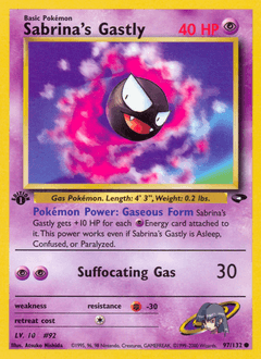 Sabrina's Gastly 1st Edition - Gym Challenge