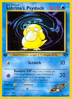 Sabrina's Psyduck 1st Edition - Gym Challenge