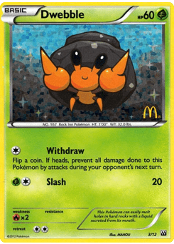 Dwebble Normal - McDonald's Collection 2012