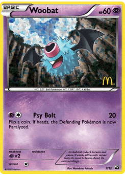 Woobat Normal - McDonald's Collection 2012