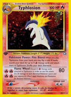 Typhlosion 1st Edition Holo - Neo Genesis