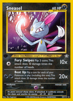 Sneasel 1st Edition - Neo Genesis