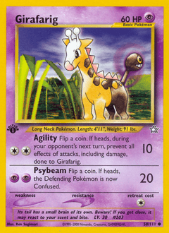 Girafarig 1st Edition - Neo Genesis