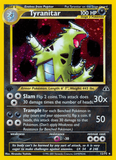 Tyranitar 1st Edition Holo - Neo Discovery