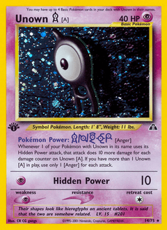 Unown [A] 1st Edition Holo - Neo Discovery