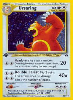 Ursaring 1st Edition Holo - Neo Discovery
