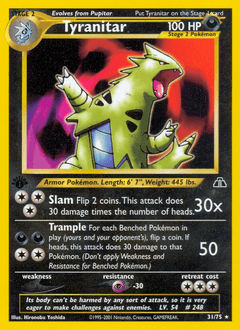 Tyranitar 1st Edition - Neo Discovery