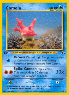 Corsola 1st Edition - Neo Discovery