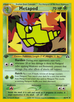 Metapod 1st Edition - Neo Discovery