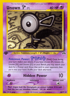 Unown [F] 1st Edition - Neo Discovery