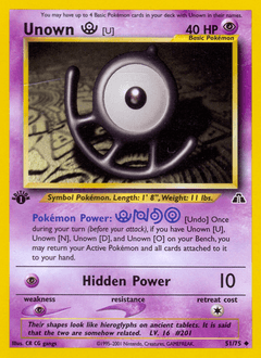 Unown [U] 1st Edition - Neo Discovery