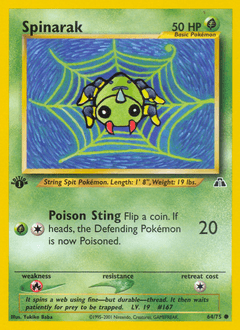 Spinarak 1st Edition - Neo Discovery