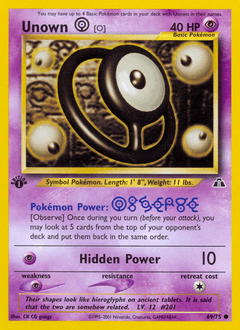 Unown [O] 1st Edition - Neo Discovery