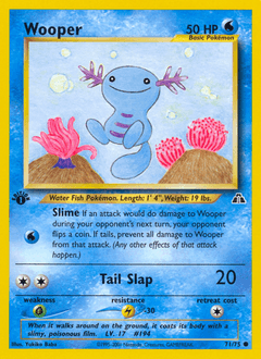 Wooper 1st Edition - Neo Discovery