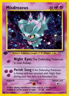 Misdreavus 1st Edition Holo - Neo Revelation