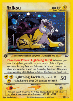 Raikou 1st Edition Holo - Neo Revelation