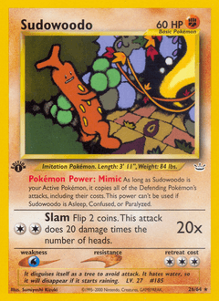 Sudowoodo 1st Edition - Neo Revelation