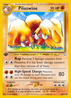 Piloswine 1st Edition - Neo Revelation