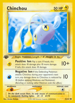Chinchou 1st Edition - Neo Revelation