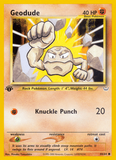 Geodude 1st Edition - Neo Revelation