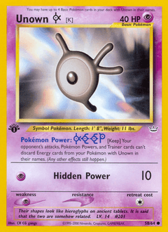 Unown [K] 1st Edition - Neo Revelation
