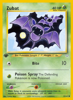 Zubat 1st Edition - Neo Revelation