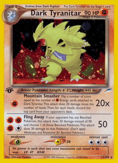 Dark Tyranitar 1st Edition Holo - Neo Destiny