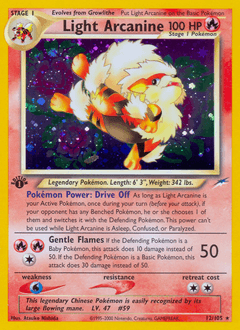Light Arcanine 1st Edition Holo - Neo Destiny