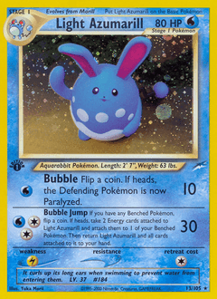 Light Azumarill 1st Edition Holo - Neo Destiny