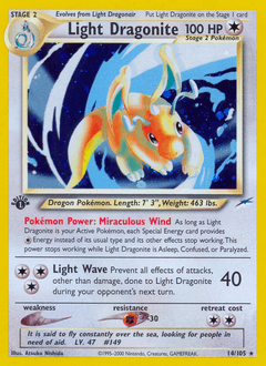 Light Dragonite 1st Edition Holo - Neo Destiny