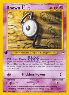 Unown [G] 1st Edition - Neo Destiny