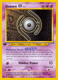 Unown [H] 1st Edition - Neo Destiny