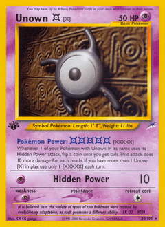 Unown [X] 1st Edition - Neo Destiny