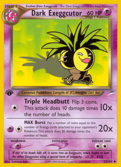 Dark Exeggutor 1st Edition - Neo Destiny