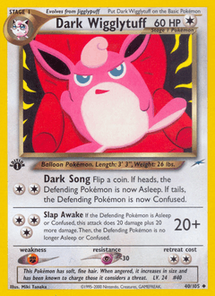 Dark Wigglytuff 1st Edition - Neo Destiny