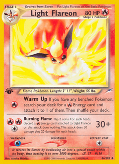 Light Flareon 1st Edition - Neo Destiny